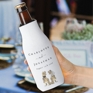 Étiquette Pour Bouteilles De Bière Mariage sur le thème des dinosaures Personnalisé