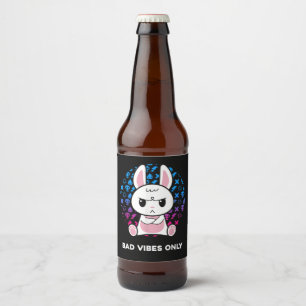 Étiquette Pour Bouteilles De Bière Mauvaises Vibrations Seulement