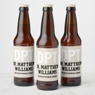 Étiquette Pour Bouteilles De Bière Médecin DPT personnalisé de la thérapie physique C