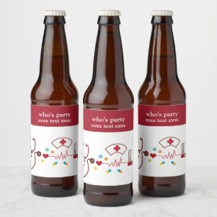 Étiquette Pour Bouteilles De Bière Médecin, Infirmière, Médicale, hôpital