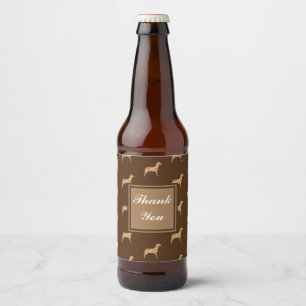 Étiquette Pour Bouteilles De Bière Merci Grand chien Brown Motif Appréciation