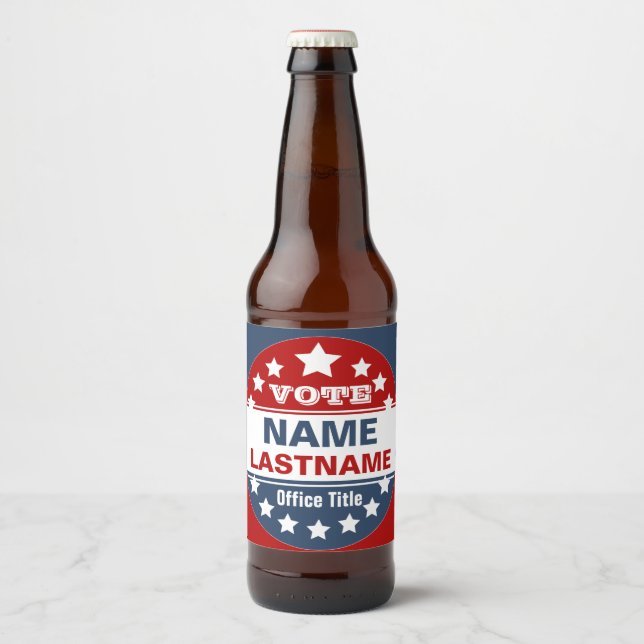 Étiquette Pour Bouteilles De Bière Modèle de campagne personnalisé (Devant)