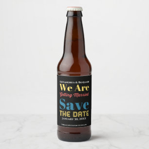 Étiquette Pour Bouteilles De Bière Moderne Enregistrer La Date Annonce
