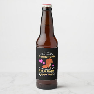 Étiquette Pour Bouteilles De Bière Mon Dachshund Est Mon Bébé