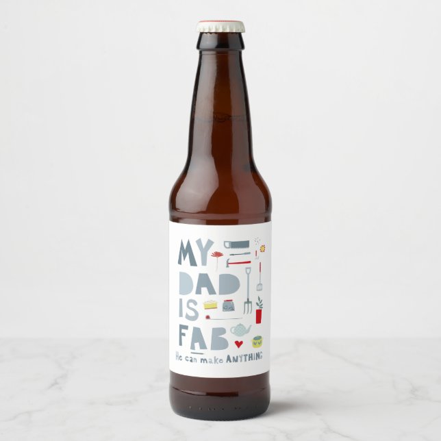 Étiquette Pour Bouteilles De Bière Mon père est malade (Devant)