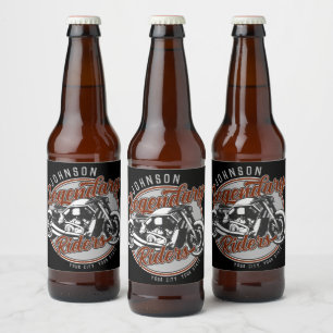 Étiquette Pour Bouteilles De Bière Motocyclette Personnalisée Cavalier Légendaire Mot