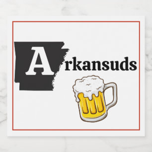 Étiquette Pour Bouteilles De Bière Mug de l'Arkansas