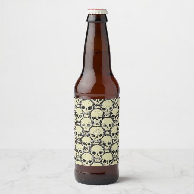 Étiquette Pour Bouteilles De Bière Mur des crânes (Devant)