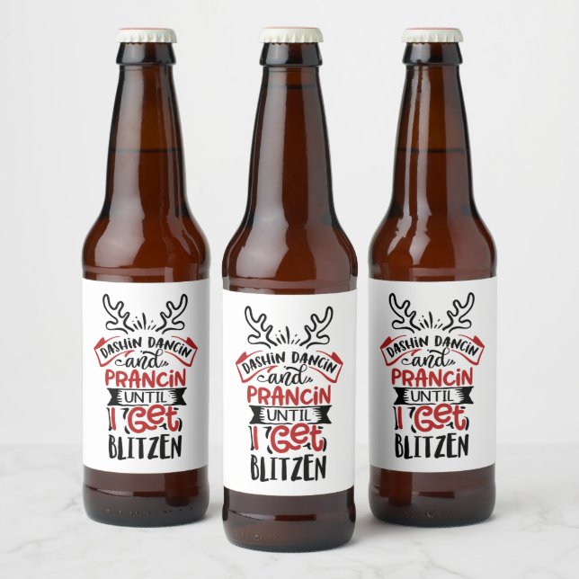 Étiquette Pour Bouteilles De Bière Noël Blitzé mot art (Bouteilles)