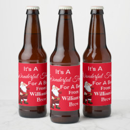 Étiquette Pour Bouteilles De Bière Noël personnalisé