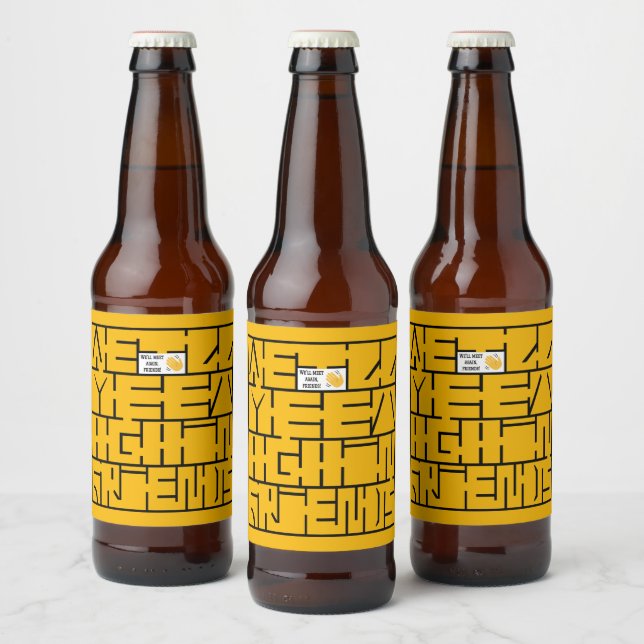 Étiquette Pour Bouteilles De Bière On se reverra, amis (Bouteilles)