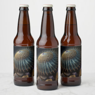 Étiquette Pour Bouteilles De Bière Oursin de mer profond