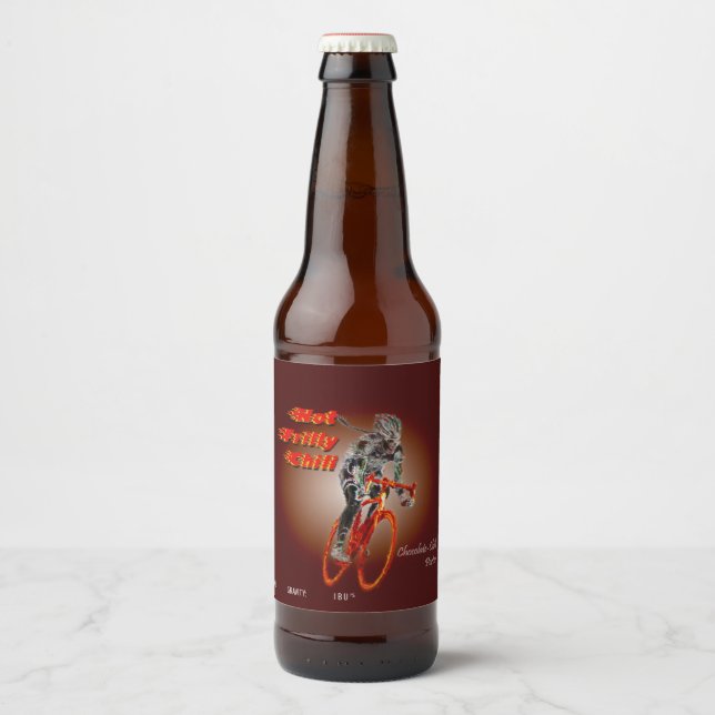 Étiquette Pour Bouteilles De Bière Pas Frilly Chili, nom et style (Devant)