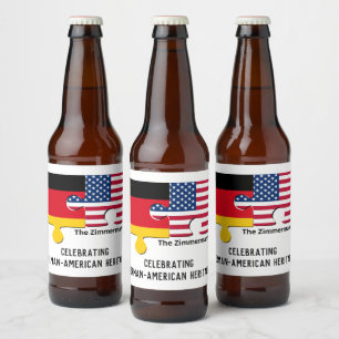 Étiquette Pour Bouteilles De Bière Personnalisé ALLEMAND AMÉRICAIN