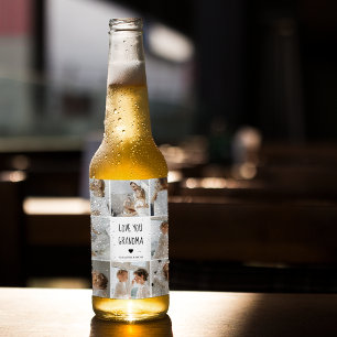 Étiquette Pour Bouteilles De Bière Photo de Love You Grandma Meilleur poison