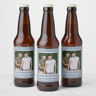 Étiquette Pour Bouteilles De Bière Photo de mariage LGBTQ