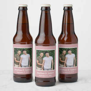 Étiquette Pour Bouteilles De Bière Photo de mariage LGBTQ