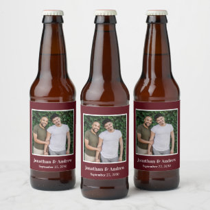 Étiquette Pour Bouteilles De Bière Photo Mariage LGBTQ