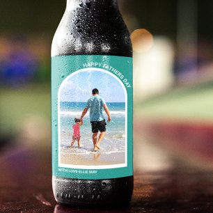 Étiquette Pour Bouteilles De Bière Photo minimaliste moderne   Bonne fête des pères