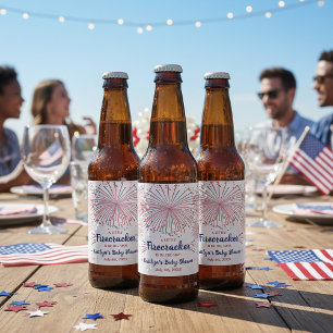 Étiquette Pour Bouteilles De Bière Pirate En Chemin ! baby shower 4 juillet