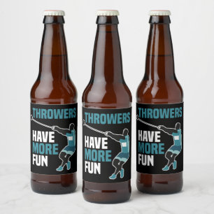 Étiquette Pour Bouteilles De Bière Piste Et Marteau De Terrain Jeter Un Cadeau Sport