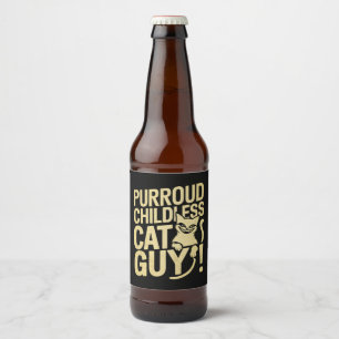 Étiquette Pour Bouteilles De Bière Purroud Childless Cat Guy Voter Pour Le Président