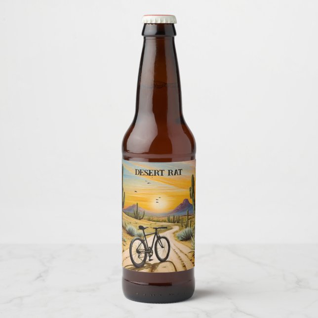 Étiquette Pour Bouteilles De Bière Rat du désert, personnalisable (Devant)