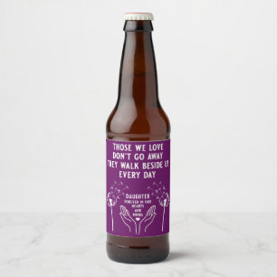 Étiquette Pour Bouteilles De Bière Réception funéraire en mémoire