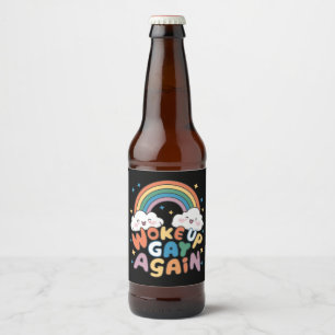 Étiquette Pour Bouteilles De Bière Réveillé Gay de nouveau LGBT Pride Mois Super