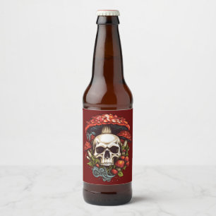 Étiquette Pour Bouteilles De Bière Rêves psychédéliques : Les crânes au pays des merv