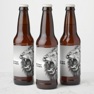 Étiquette Pour Bouteilles De Bière Rugissement du Lion