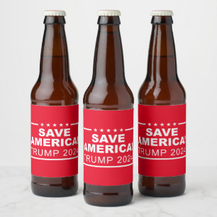 Étiquette Pour Bouteilles De Bière Sauvez l'Amérique Trump 2024