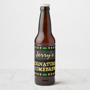 Étiquette Pour Bouteilles De Bière Signature personnalisée Homebrew