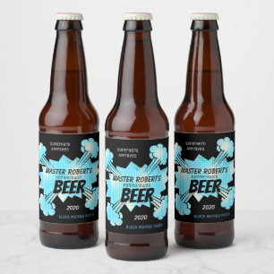 Étiquette Pour Bouteilles De Bière Style de bande dessinée personnalisé