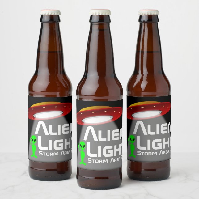 Étiquette Pour Bouteilles De Bière Tempête Alien 51 (Bouteilles)