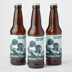 Étiquette Pour Bouteilles De Bière Texte personnalisé Water-polo
