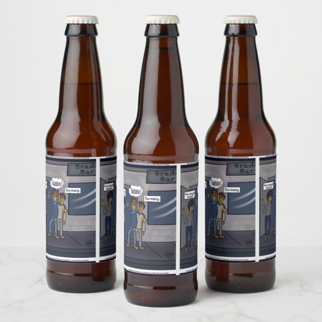 Étiquette Pour Bouteilles De Bière Trop (Bouteilles)