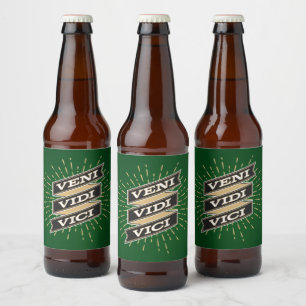 Étiquette Pour Bouteilles De Bière Veni Vidi Vici Étiquette de bouteille de bière v