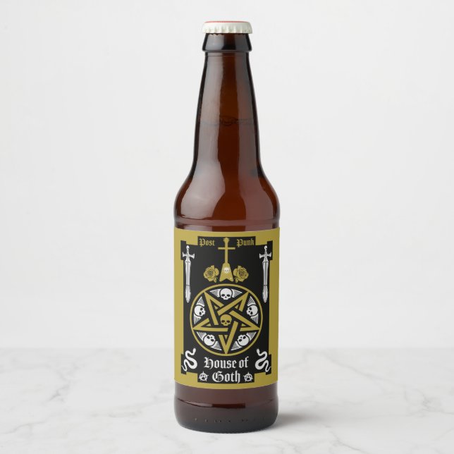 Étiquette Pour Bouteilles De Bière Vêtements Et Accessoires Gothiques (Devant)