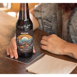 Étiquette Pour Bouteilles De Bière Vie cyclable, personnalisable rétro