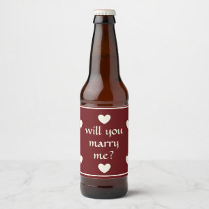 Étiquette Pour Bouteilles De Bière voulez-vous m'épouser étiquette bouteille de bière