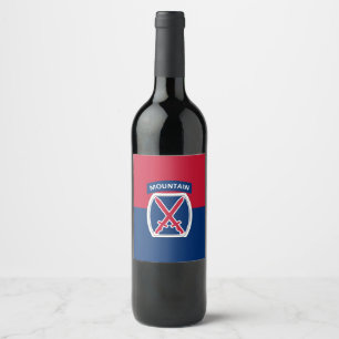 Étiquette Pour Bouteilles De Vin 10e division de montagne