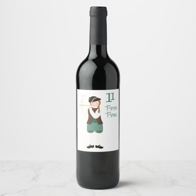 Étiquette Pour Bouteilles De Vin 11 tuyauteries (Devant)