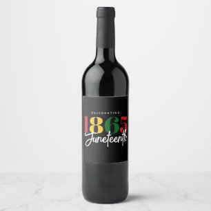 Étiquette Pour Bouteilles De Vin 1865 Liberté Célébration de l'histoire noire