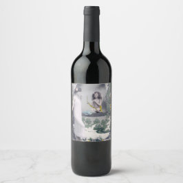 Étiquette Pour Bouteilles De Vin 1904 Art Nouveau Valentin