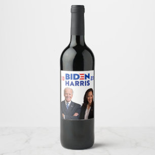 Étiquette Pour Bouteilles De Vin 2020 Célébrer le président Joe Biden Kamala Harris
