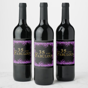 Étiquette Pour Bouteilles De Vin 35e anniversaire de naissance
