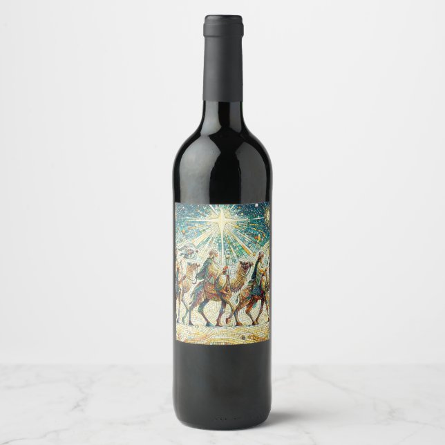 Étiquette Pour Bouteilles De Vin 3 hommes sages (Devant)