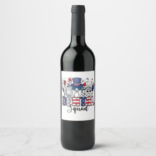 Étiquette Pour Bouteilles De Vin 4 juillet hygiéniste dentaire