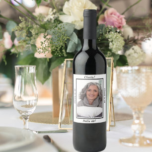 Étiquette Pour Bouteilles De Vin 60th birthday photo cheers 60 years women